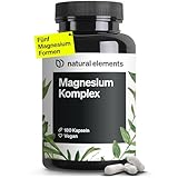 Magnesium Komplex - Premium: Aus 5 hochwertigen Verbindungen - 400mg elementares Magnesium pro...