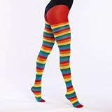 Boland - Strumpfhose mit Streifen, Strümpfe für Karneval, Mottoparty oder Festival,...
