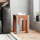 Owoxanthellate Massivholz Hocker Teak Harz 30x30x40 cm Mehrfarbig Handgefertigtes Beistellmobiliar...