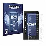 Savvies 6 Stück Schutzfolie für Snom D8C Erweiterungsmodul Displayschutz-Folie Ultra-Transparent