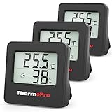 ThermoPro TP157 Mini Hygrometer Thermometer Innen 3er Set 0.5℃ Präzise Raumthermometer...