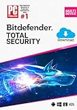 Bitdefender Total Security Multi Device 2024 | 5 Geräte | 1 Jahr | PC/Mac | Aktivierungscode per...
