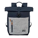 travelite Handgepäck Rucksack, Laptop Rucksack 15,6 Zoll, BASICS, Reiserucksack Rolltop Funktion,...