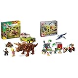 LEGO Jurassic Park Triceratops-Forschung, Dinosaurier Spielzeug & Jurassic World Rettungszentrum...