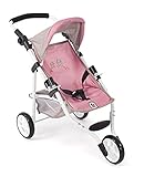 Bayer Chic 2000 - Puppenbuggy Lola, Jogging-Buggy, Puppenjogger, Puppenwagen, Bärchen, rosa