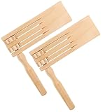 2 Stück Holzratsche Geräusche Maker Holz Rassel Ratsche für Kinder Spinning Doppel Ratsche Holz...