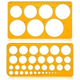 JIYIN 2 Stück Kreisschablone zum Zeichnen, Lochschablone Kreis Schablone Vorlag Quilling Schablone...