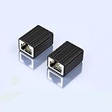 RJ45 Kupplung, Lan Kabel Verbinder, 2 Stück Netzwerkkabel Verbinder Schwarz, Kupplung für LAN...