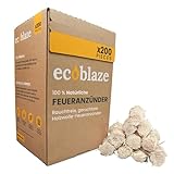 Eco Blaze Natürliche Kaminanzünder - Holzwolle-Feueranzünder für Holz- und Scheitholzbrenner,...