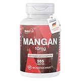 Mangan 10mg - 365 Tabletten - *Spurenelement für Bindegewebe & Knochen - Hochdosiert - 100% Vegan...