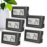 MAVORI® 5 x Mini Thermometer & Hygrometer innen digital - 2in1 Zimmerthermometer &...