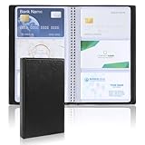 VUTYNKO 2 Stück Visitenkarten Aufbewahrung, Visitenkartenmappe für 120 Karten, PU Leder...