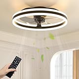 NIORSUN Deckenventilator mit Beleuchtung,50CM LED Lampe mit Ventilator,3 Farbtemperatur und 6...