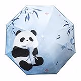 flaxarne Kinder-Regenschirm – manuell zu öffnen – Panda-Design – UV-Schutz – Sonne und...