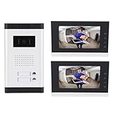 Walmeck 7-Zoll-Farb-LCD-Innendisplay, HD-Kamera-Türsprechanlage, 120°-Weitwinkelansicht,...