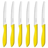 targzier Frühstücksmesser Set 6-teilig, 23 cm, Brötchenmesser Wellenschliff, Brotzeitmesser,...