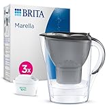 BRITA Wasserfilter Kanne Marella graphit (2,4l) inkl. 3x MAXTRA PRO All-in-1 Kartusche – Filter...