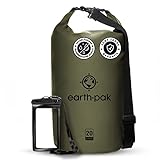 Earth Pak – Wasserdichter Packsack mit Schultergurt und wasserfester Handyhülle – Ideale...