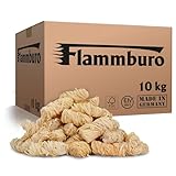 FLAMMBURO (10kg = ca. 800 Stück) Anzündwolle für Kamin, Ofen und Grill – Ökologischer...