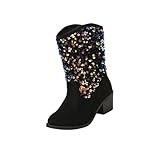 Generisch Winterstiefel Junge 34 Dress Boot Pointed Toes Heel Mid Calf Zipper Birthday Toddler to...