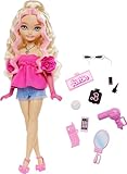 ​Barbie Dream Besties Puppe und Accessoires, bewegliche Barbie „Malibu“ Modepuppe mit welligem...