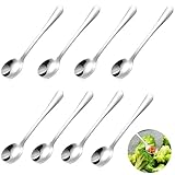 8 Stück Espressolöffel Mini, 7.5 cm Kleine Löffel aus Edelstahl, Espressolöffel aus Rostfreiem...