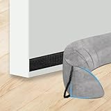 90-94cm Zugluftstopper für Türen mit Schalldämmendem Schaumstoff und 2 Ballastsäcke,90°...