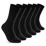 6 | 12 | 24 Paar THERMO Socken Herren Wintersocken Baumwolle Vollfrottee Schwarz 10900 WP (6 Paar...