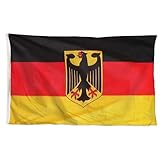 TrendandStylez Deutschland Flagge mit Adler, 90x150 cm, Deutschland Fahne mit Ösen für Fahnenmast,...