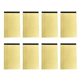 Plookyoe Gelbe BlöCke 5X8 NotizblöCke, 8Er-Pack Kleine NotizblöCke 5X8 College Liniert...