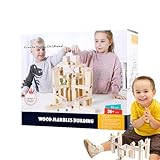 Holzkugelbahn, Puzzle-Spielzeug-Set mit 60 Perlen - Kugelbahn aus Holz mit 60 Perlen,Für Kinder,...