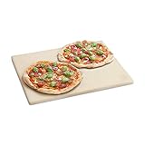 BURNHARD Pizzastein für Gasgrill & Holzkohlegrill aus Cordierit für Brot, Flammkuchen & Pizza,...