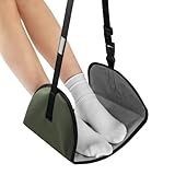 Flugzeugfußhängematte | 11.42x9.45 Zoll Samt Flugzeug -Fußstütze | Einstellbare Fußschlinge |...