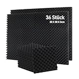 AUSLET-36 Stück Akustikpaneele für Raum,30 x 30 x 3cm Eierkiste Schaumplatten,Schalldämmung...
