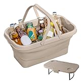 Faltbarer Picknickkorb Picknicktasche Faltbare Kühltasche mit Aufbewahrung Picknickkorb...
