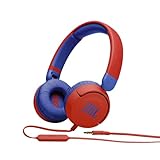 JBL Jr310 On-Ear Kinder-Kopfhörer in Rot-Blau – Kabelgebundene Ohrhörer mit Headset und...