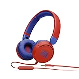 JBL Jr310 On-Ear Kinder-Kopfhörer in Rot-Blau – Kabelgebundene Ohrhörer mit Headset und...