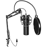 USB Gaming Mikrofon PC, TONOR Podcast Kondensator Microphone Kit Nierencharakteristik mit Arm...