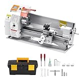 VEVOR Metalldrehmaschine 220x450 mm Tischdrehmaschine Automatischer Vorschub 2500 U/min Drehzahl...