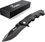ZIMAIC Klappmesser I Scharfes Taschenmesser I Einhandmesser, Outdoor & Survival Messer mit Schwarz...
