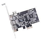 CY Karte PCI-E 1X 4X 16X auf Firewire 400 Capture Card IEEE 1394a PCI Express 4 Ports Karte 6Pin und...