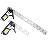 QWORK® Kombinationswinkel Set, Kombinationswinkel 150mm & 300mm, Kombiwinkel mit...