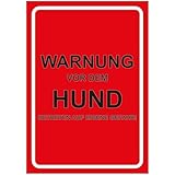 INDIGOS UG - Aufkleber - Sicherheit - Warnung - Warnung vor dem Hund - 594x840 - Hotel, Firma,...