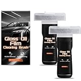 Glass Guard, Glass Oil Film Remover for Car,Car GlassOil Film Cleaning Brush, Handheld...