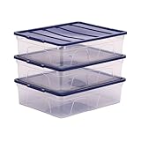 BANKERS BOX 12L Kunststoff-Aufbewahrungsbox 3er-Pack, BPA-frei & 100% recycelte Deckel,...