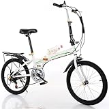 LINCYS 20 Zoll Klapprad für Jugendliche & Erwachsene, Stabiler Stahlrahmen, Front- und...