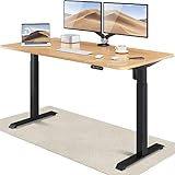 Desktronic Höhenverstellbarer Schreibtisch (160x80 cm) - Sitz- & Stehpult mit Ladebuchsen -...