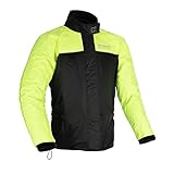 Oxford Unisex Regenschutz Rainseal Motorrad-Jacke für Nasswetterausrüstung, Schwarz/Fluo, XL