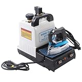 Industrielles Dampfbügeleisen 1600W, professionelle Bügelstation mit 2L Wassertank, Manometer,...
