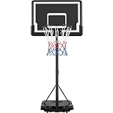 Yaheetech Mobiler Basketballständer Höhenverstellbarer Basketballkorb Korbanlage mit Rollen...